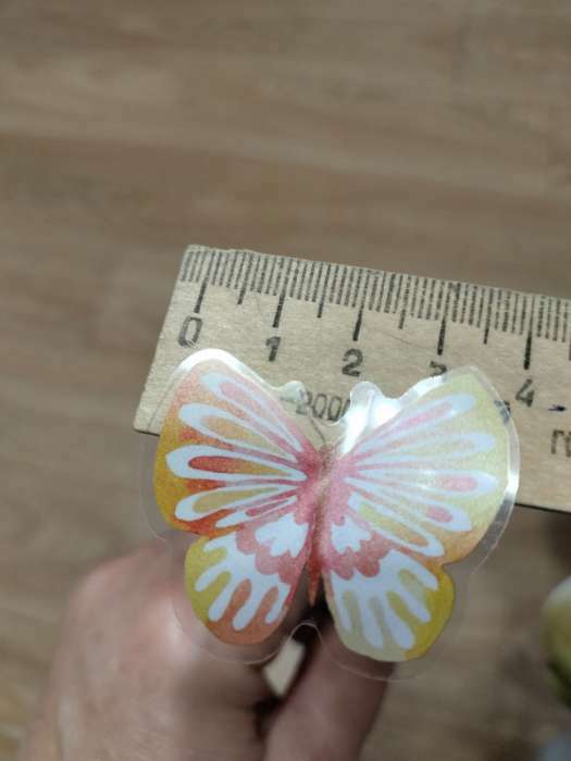 Фотография покупателя товара Наклейки PVC "Бабочки и акварель" набор 40 шт 8х7 см - Фото 5
