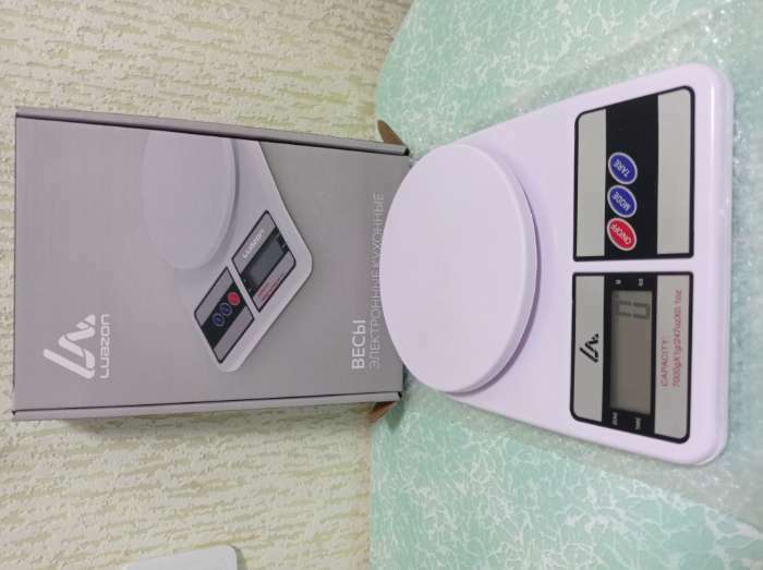 Фотография покупателя товара Весы кухонные Luazon LVK-704, электронные, до 7 кг, белые - Фото 1