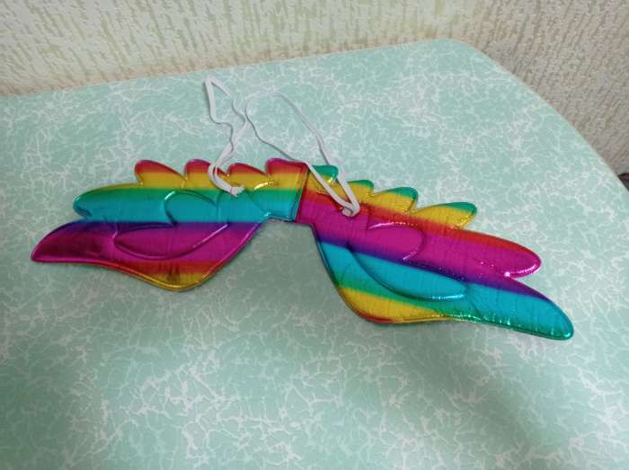 Фотография покупателя товара Карнавальные крылья «Ангел», цвет радужный