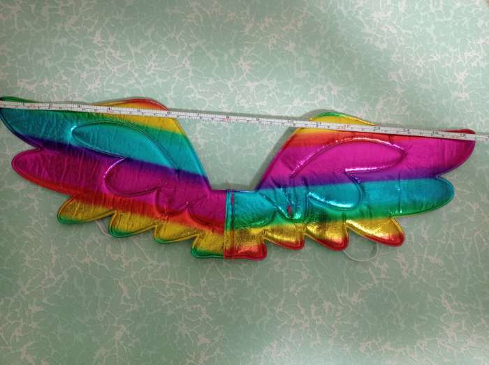 Фотография покупателя товара Карнавальные крылья «Ангел», цвет радужный - Фото 3