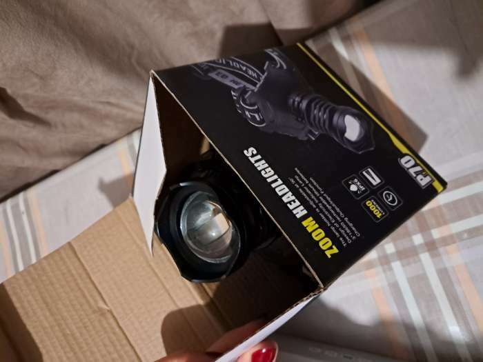 Фотография покупателя товара Фонарь налобный аккумуляторный, 50 Вт, 1000 лм, 6000 мАч, LED P70, 5 режимов, от USB - Фото 1