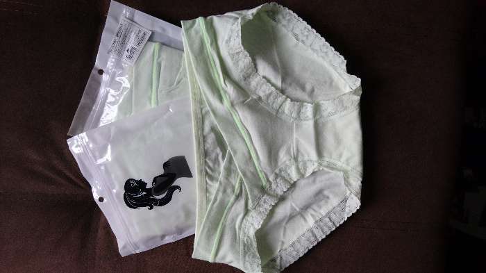 Фотография покупателя товара Трусы с кружевом для беременных (низкие), размер 44-46, цвет зелёный - Фото 1