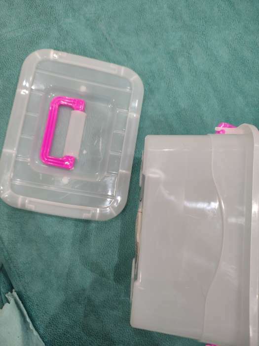 Фотография покупателя товара Контейнер для хранения пластиковый «Дипломат», 20,5×15×9,5 см, крышка с ручкой на защёлке, цвет МИКС