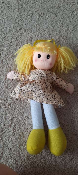 Фотография покупателя товара Мягкая игрушка «Кукла», в цветном платье, с кружевами, цвета МИКС - Фото 1