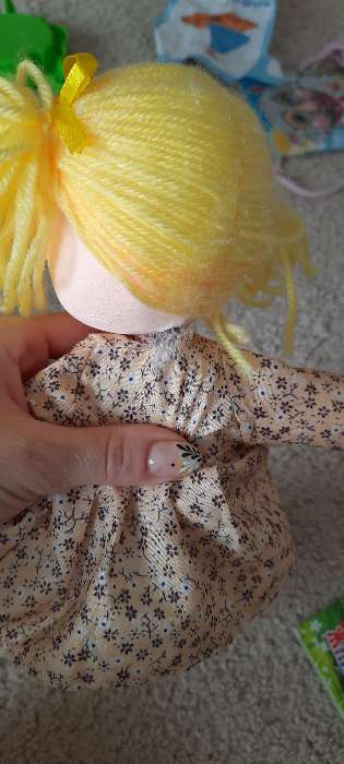 Фотография покупателя товара Мягкая игрушка «Кукла», в цветном платье, с кружевами, цвета МИКС - Фото 2