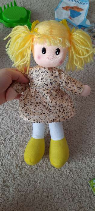 Фотография покупателя товара Мягкая игрушка «Кукла», в цветном платье, с кружевами, цвета МИКС - Фото 4
