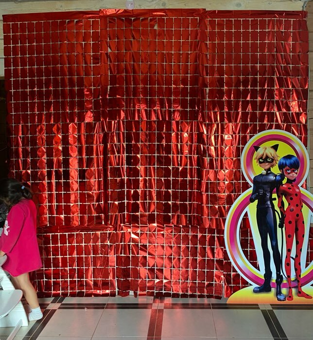 Фотография покупателя товара Праздничный занавес, 100 × 200 см, цвет красный
