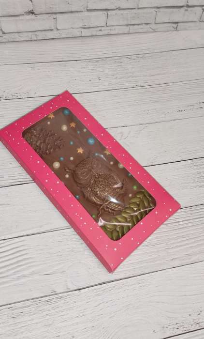 Фотография покупателя товара Коробка для шоколада «С новым годом», с окном, 17,3 × 8,8 × 1,5 см