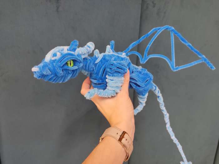 Фотография покупателя товара Игрушка из меховых палочек «Снежный дракон» - Фото 4