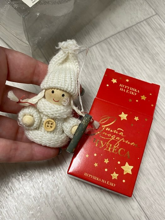 Фотография покупателя товара Ёлочная игрушка новогодняя «Радости и тепла», 7×6×3 см - Фото 3