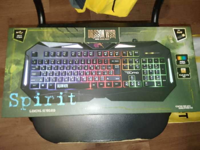 Фотография покупателя товара Клавиатура Qumo Dragon War Spirit, игровая, проводная, подсветка, 104 клавиши, USB, чёрная