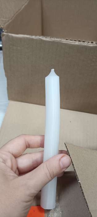 Фотография покупателя товара Свеча белая хозяйственная, 1,8×17,5 см, 40 грамм