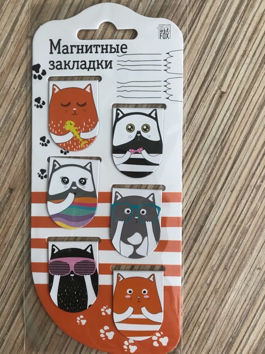 Фотография покупателя товара Магнитные закладки на подложке "Кошачьи дела", 6 шт.