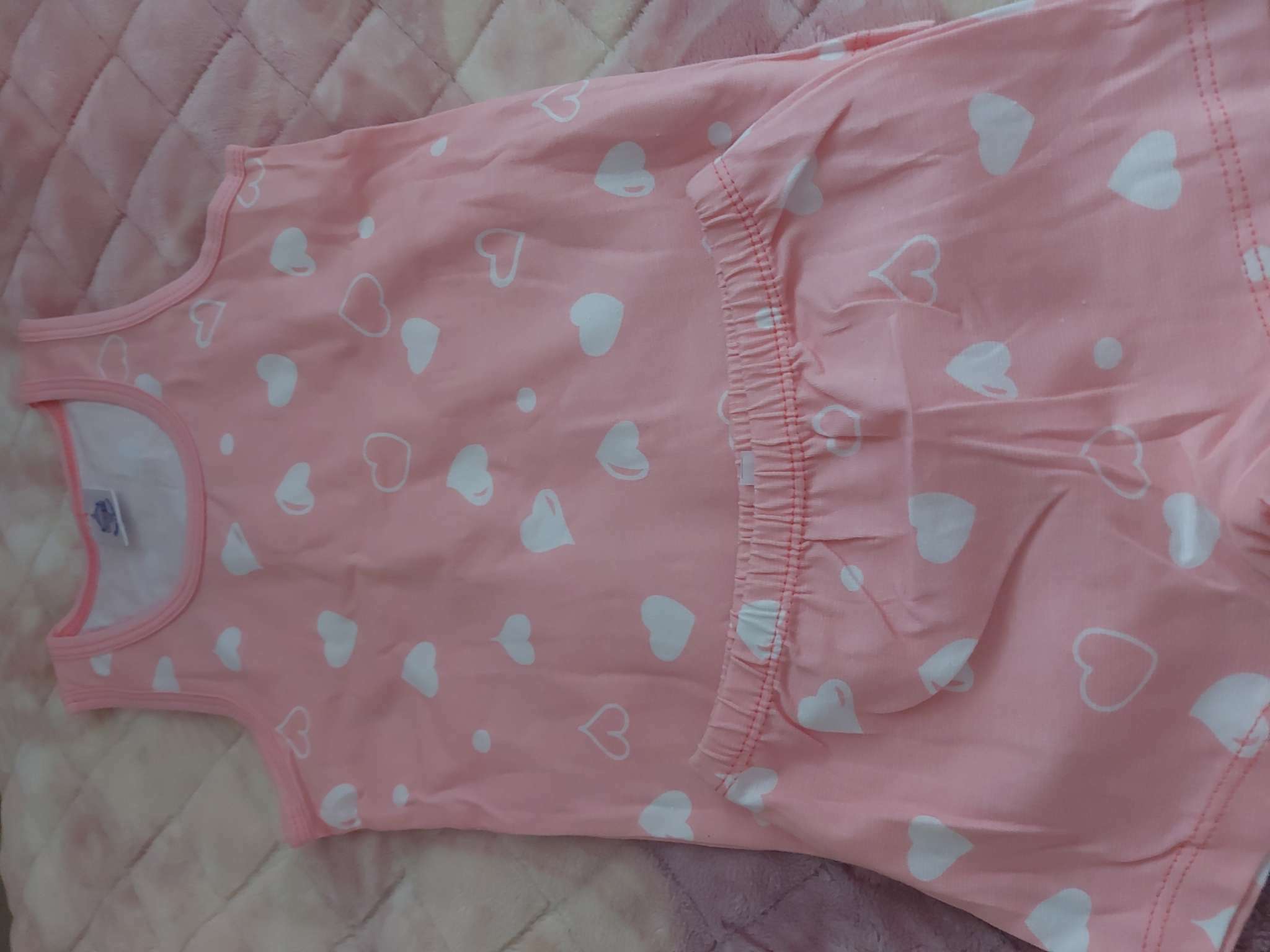 Фотография покупателя товара Комплект для девочки (Майка, трусы), цвет пудра, рост 104 см - Фото 1