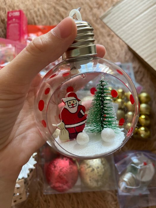 Фотография покупателя товара Ёлочный шар «Ангелочки», d=8 см, 1 LED, от батареек, свечение тёплое белое - Фото 4