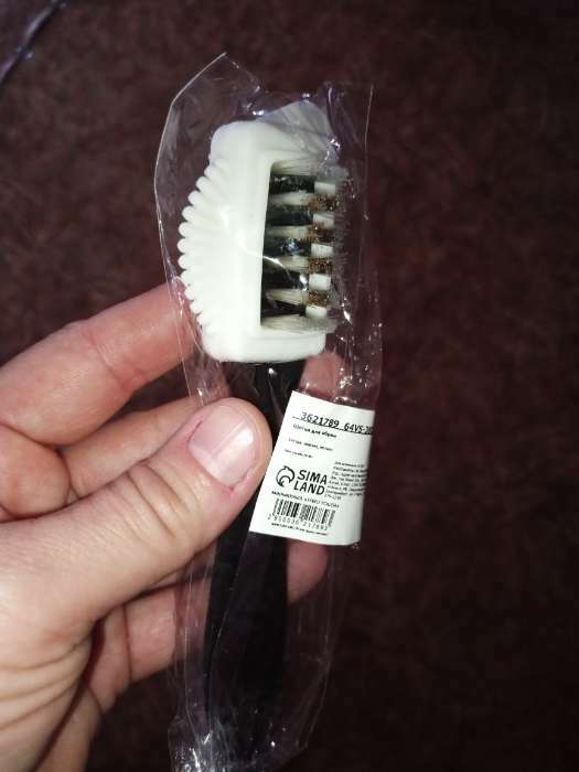 Фотография покупателя товара Щётка для обуви тройная: замша, нубук, велюр, 15×4 см, чёрная - Фото 14