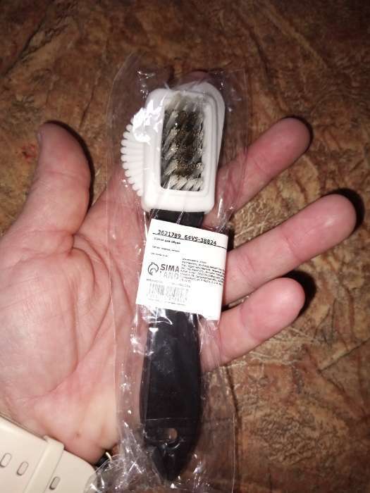 Фотография покупателя товара Щётка для обуви тройная: замша, нубук, велюр, 15×4 см, чёрная - Фото 15