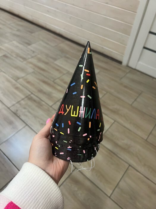 Фотография покупателя товара Колпак бумажный на день рождения «Душнила», в наборе 6 шт. - Фото 1