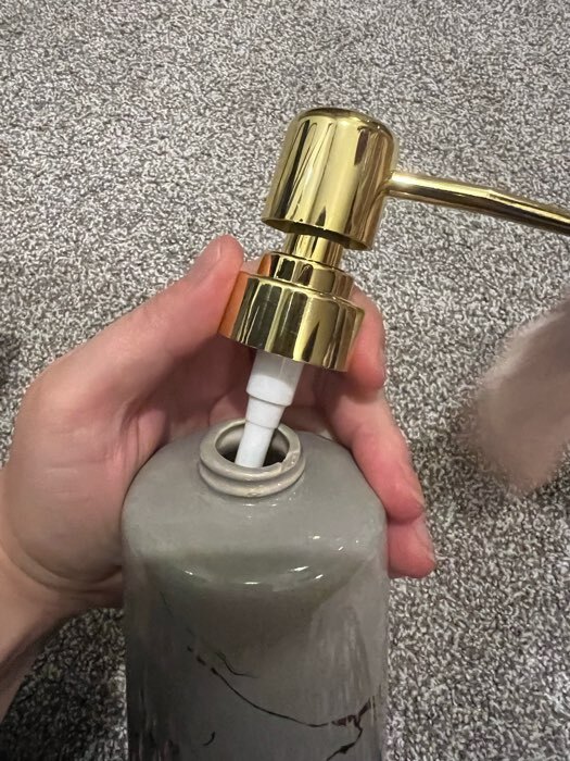 Фотография покупателя товара Дозатор для жидкого мыла SAVANNA Lightning, 350 мл, цвет бежевый - Фото 4