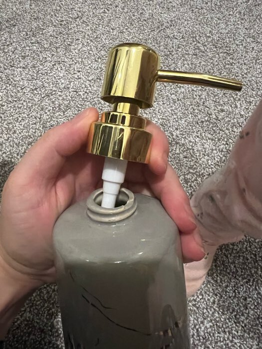 Фотография покупателя товара Дозатор для жидкого мыла SAVANNA Lightning, 350 мл, цвет бежевый - Фото 3