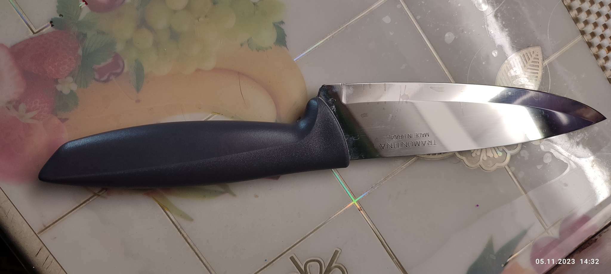 Фотография покупателя товара Нож кухонный поварской Plenus, лезвие 15 см - Фото 1