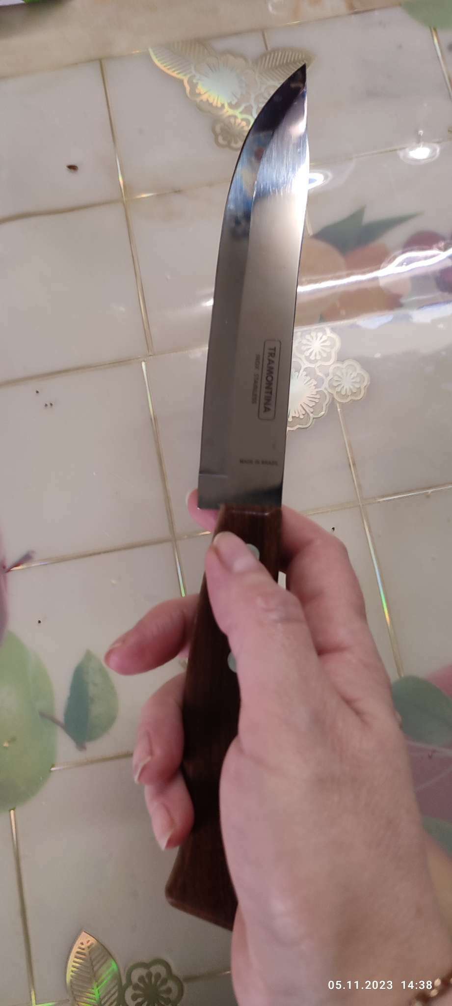 Фотография покупателя товара Нож кухонный Tramontina Tradicional для мяса, лезвие 15 см - Фото 1
