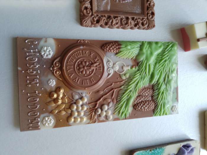 Фотография покупателя товара Форма для шоколада и конфет пластиковая «С Новым годом. Ёлка, часы», 17×8,5 см, цвет прозрачный - Фото 9