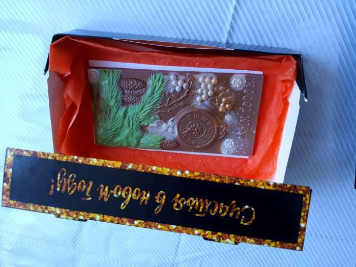 Фотография покупателя товара Форма для шоколада и конфет пластиковая «С Новым годом. Ёлка, часы», 17×8,5 см, цвет прозрачный - Фото 8