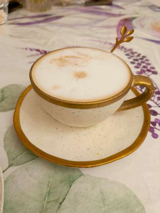 Фотография покупателя товара Чайная пара фарфоровая Magistro Poursephona, 2 предмета: чашка 240 мл, блюдце d=16 см, цвет бежевый - Фото 5