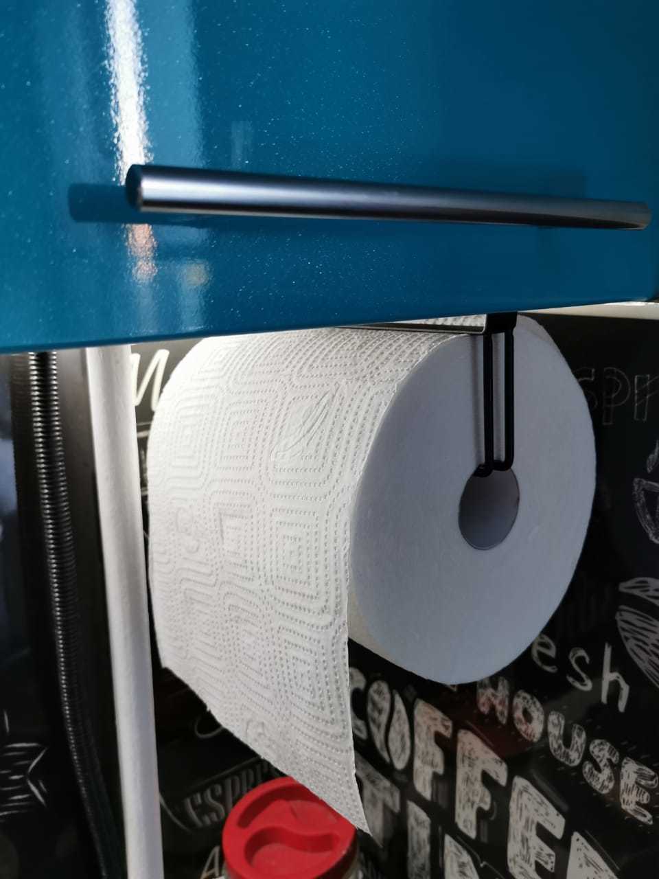 Фотография покупателя товара Держатель для бумажных полотенец подвесной Доляна «Лофт», 20,6×3×10,1 см, цвет чёрный - Фото 13