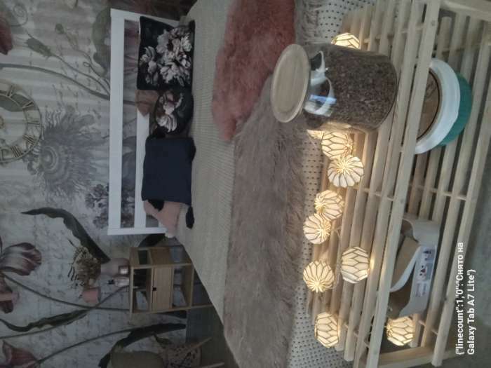 Фотография покупателя товара Гирлянда «Нить» 2 м с насадками «Серый фонарик», IP20, прозрачная нить, 10 LED, свечение тёплое белое, AAх2 - Фото 2