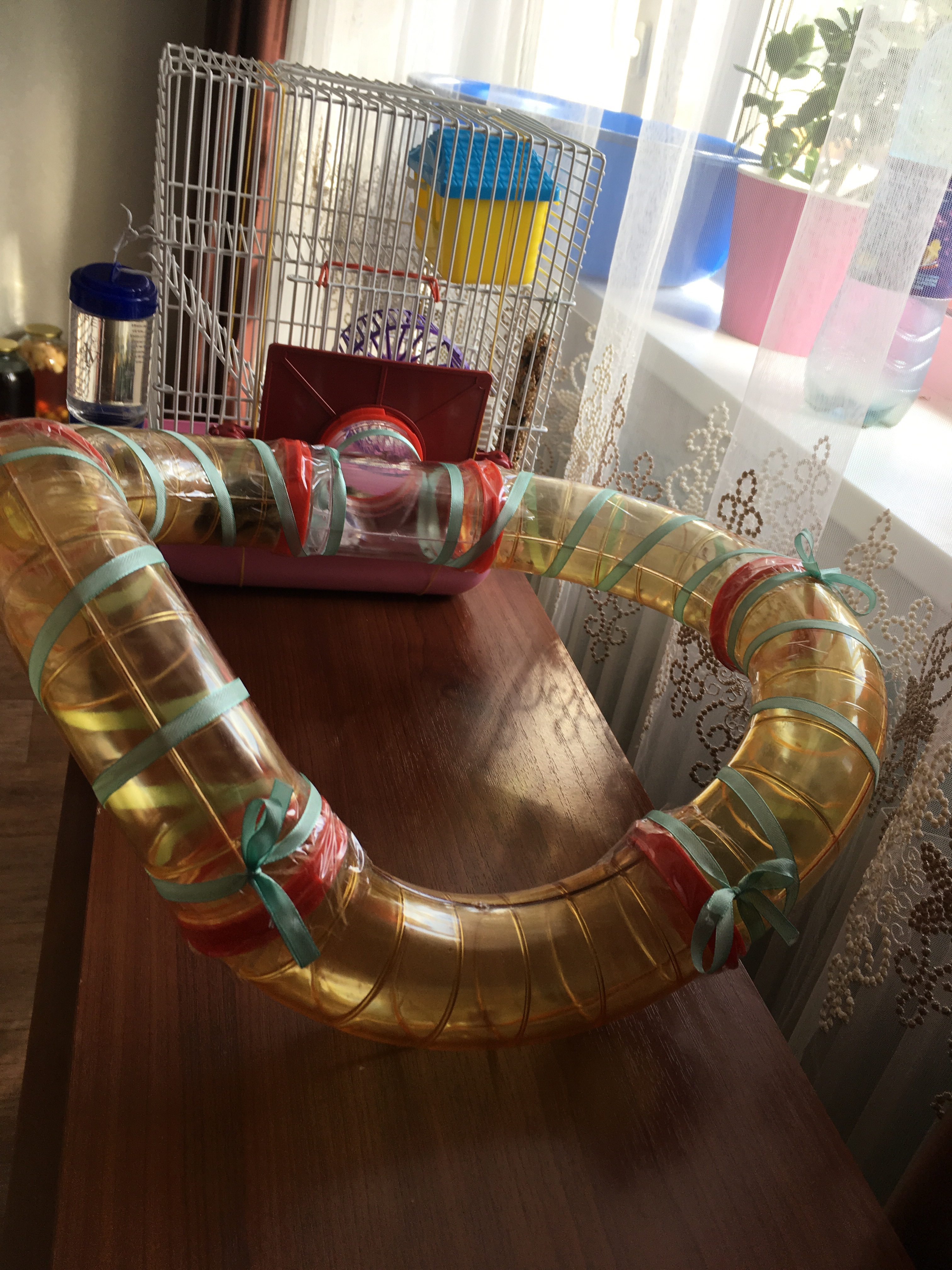 Фотография покупателя товара Лабиринт №6 с переходом (6 трубных элементов, диаметр 6 см), микс цветов