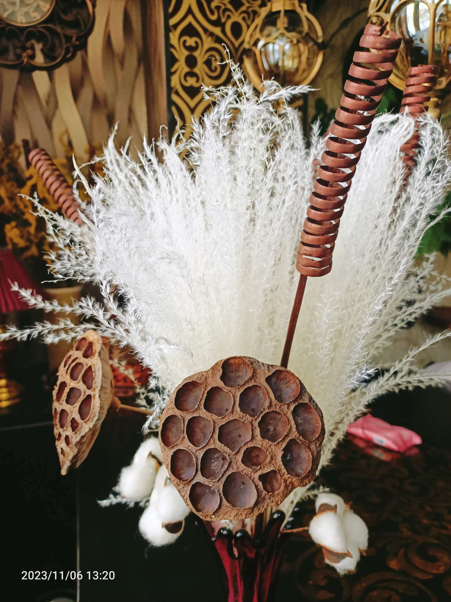 Фотография покупателя товара Декор сухоцвет «Лотос», d=8-11 см, коричневый - Фото 4