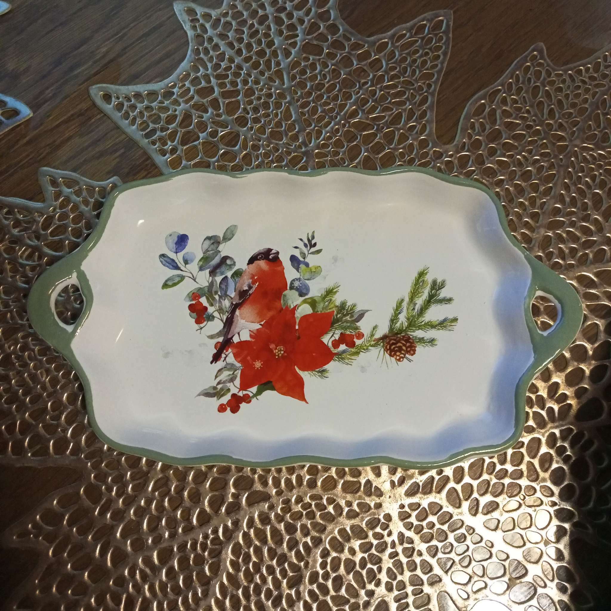 Фотография покупателя товара Блюдо новогоднее «Зимней сказки», 23×13×2.5 см, ручная работа - Фото 6