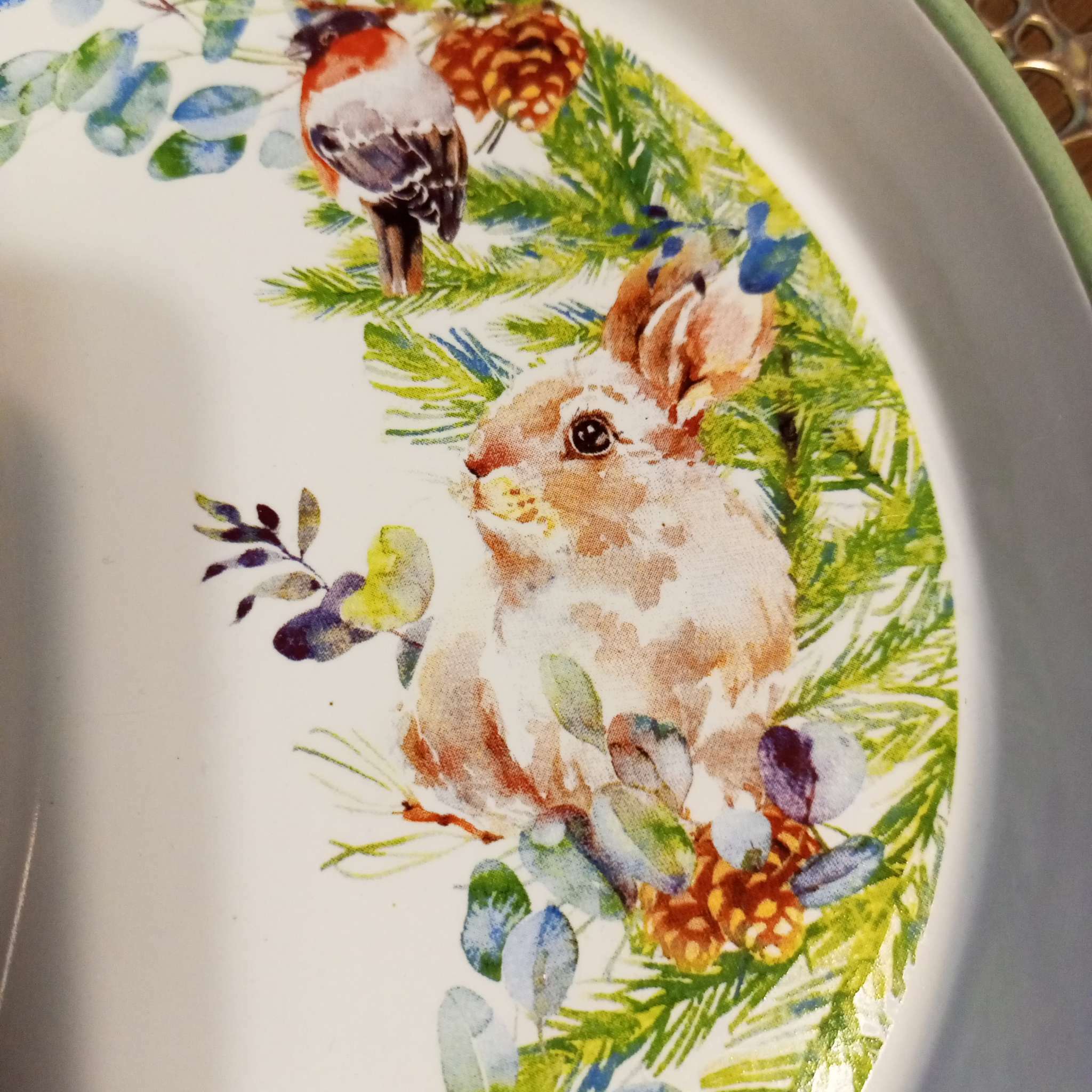 Фотография покупателя товара Тарелка плоская «Новогодняя акварель», 10.5×20 см, ручная работа - Фото 2