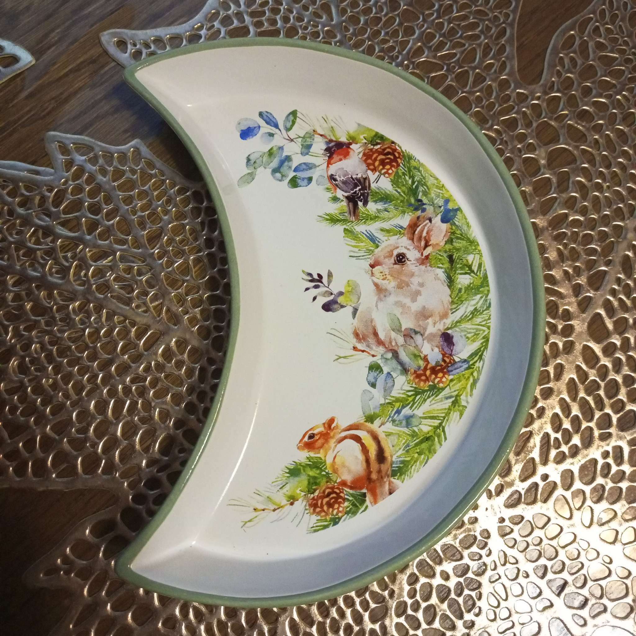 Фотография покупателя товара Тарелка плоская «Новогодняя акварель», 10.5×20 см, ручная работа - Фото 5