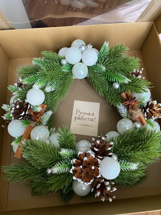 Фотография покупателя товара Ёлочные игрушки «Снег», шары новогодние, набор 24 шт., d=4 см, белый - Фото 1