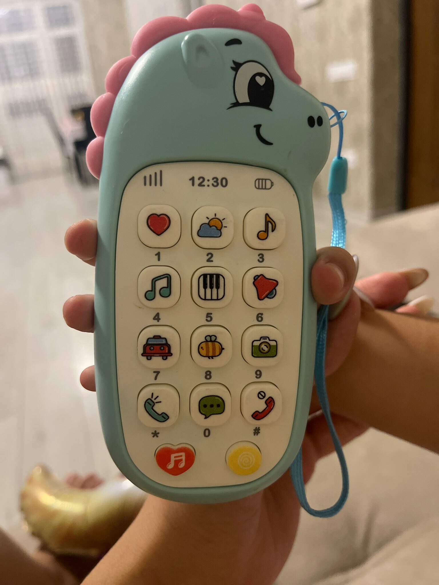 Фотография покупателя товара Музыкальная игрушка «Любимый единорог», звук, цвет голубой - Фото 1