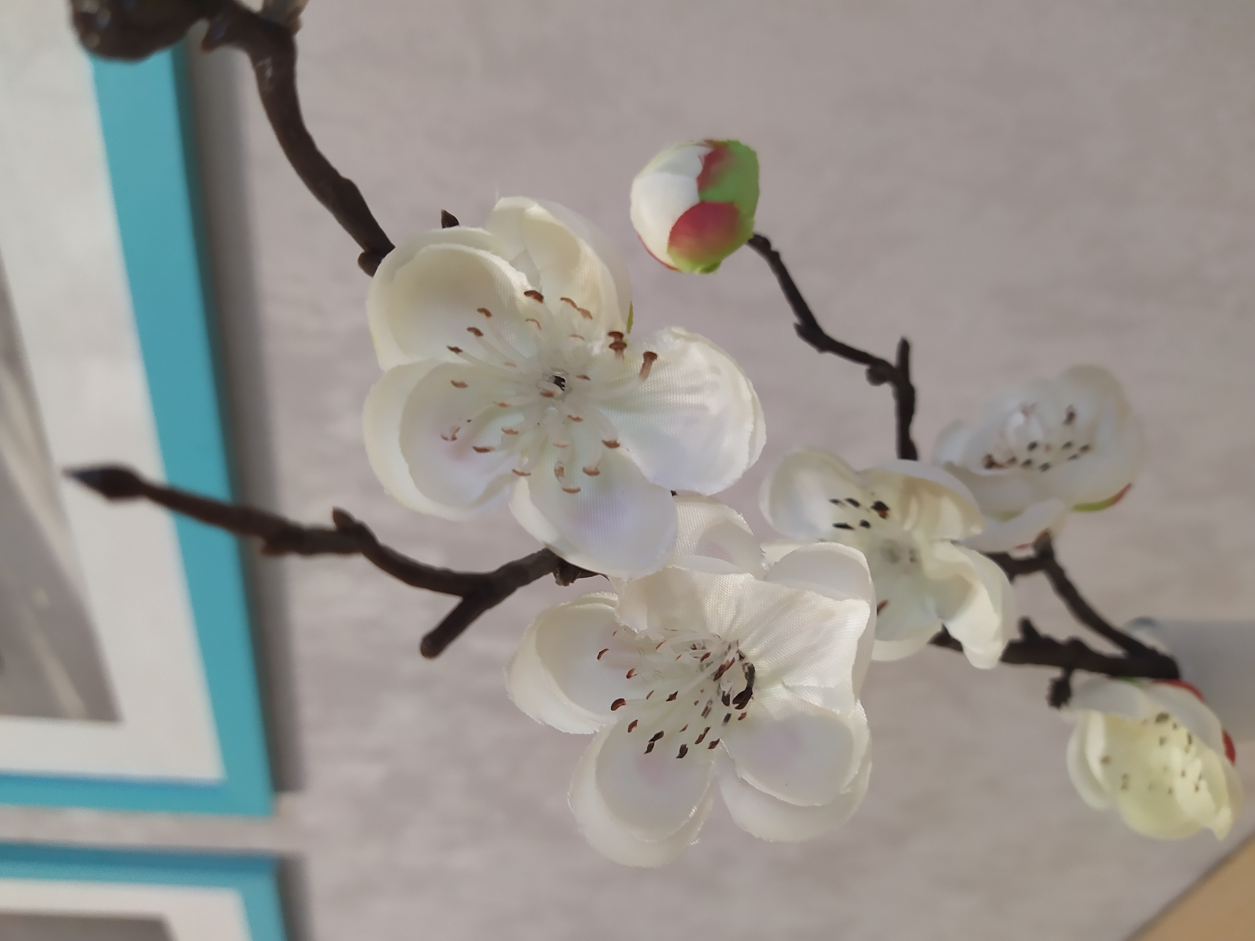 Фотография покупателя товара Цветы искусственные "Веточка сакуры" 2,5х42 см, белый - Фото 15