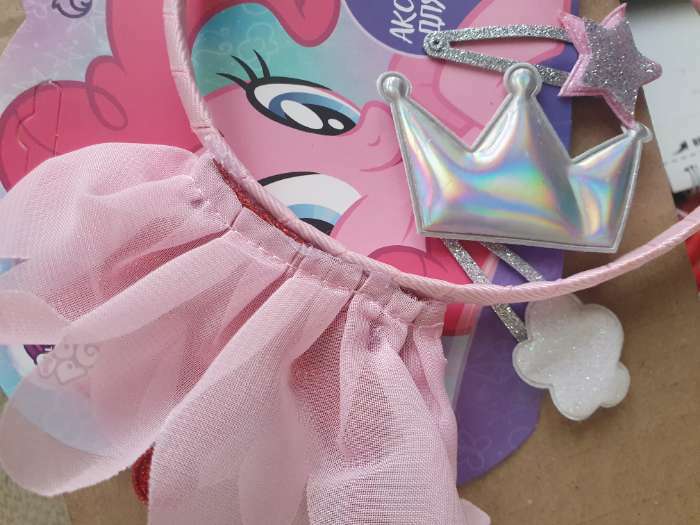 Фотография покупателя товара Набор аксессуаров для волос, ободок, заколки 3 шт "Пинки Пай", My Little Pony