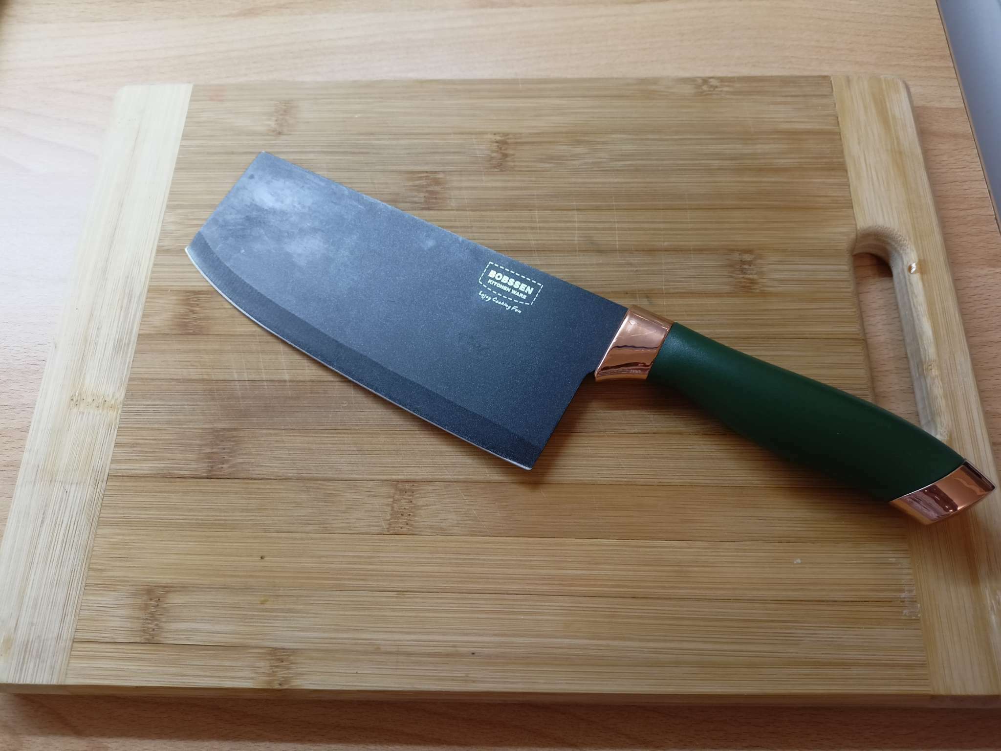 Фотография покупателя товара Топорик кухонный «Эсмиральда», 17×7,5 см, цвет зелёный - Фото 1
