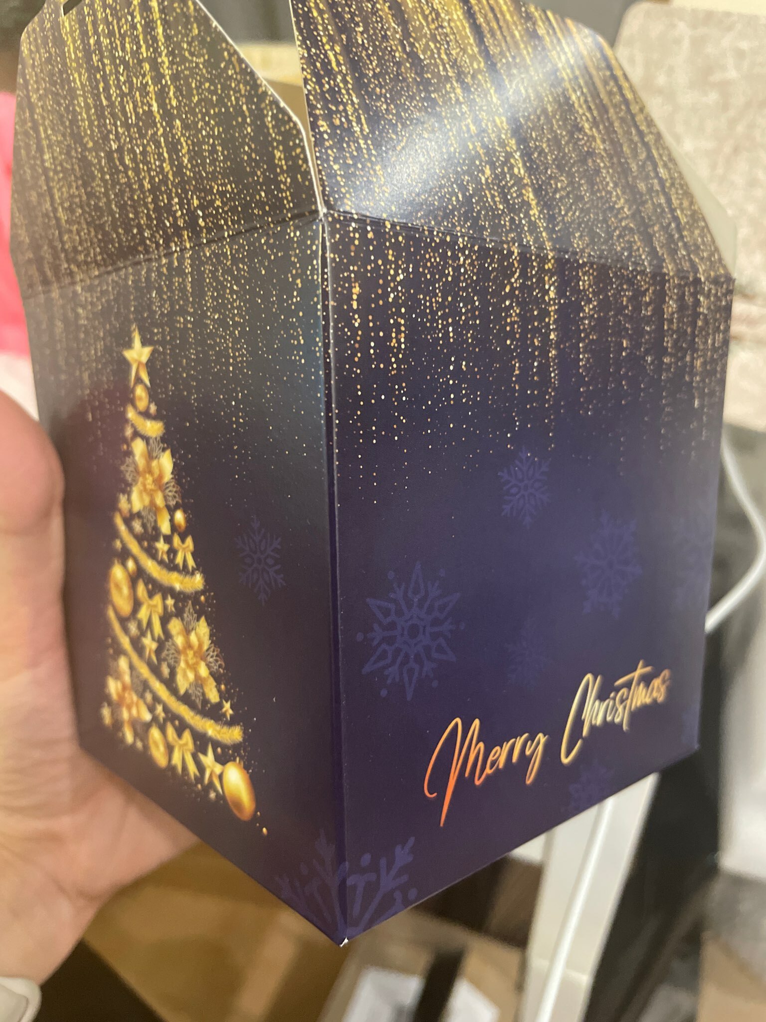 Фотография покупателя товара Коробка складная "Merry christmas" 10 х 10 х 10 см - Фото 1
