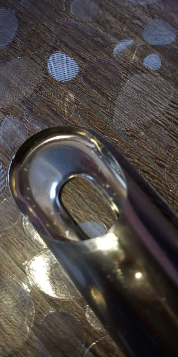 Фотография покупателя товара Ковш из нержавеющей стали «Базис», 950 мл, d=14 см, с мерной шкалой, металлическая ручка - Фото 3