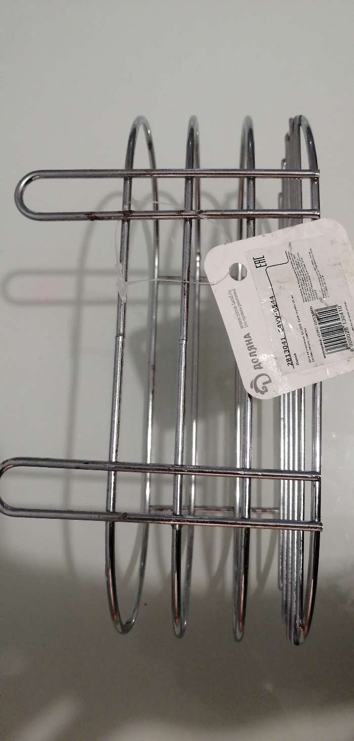 Фотография покупателя товара Полка на вакуумных присосках Доляна, 20×10×10 см, металл