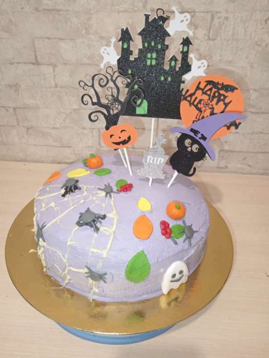 Фотография покупателя товара Украшение для торта «Счастливого хэллоуина», в наборе 6 шт. - Фото 1