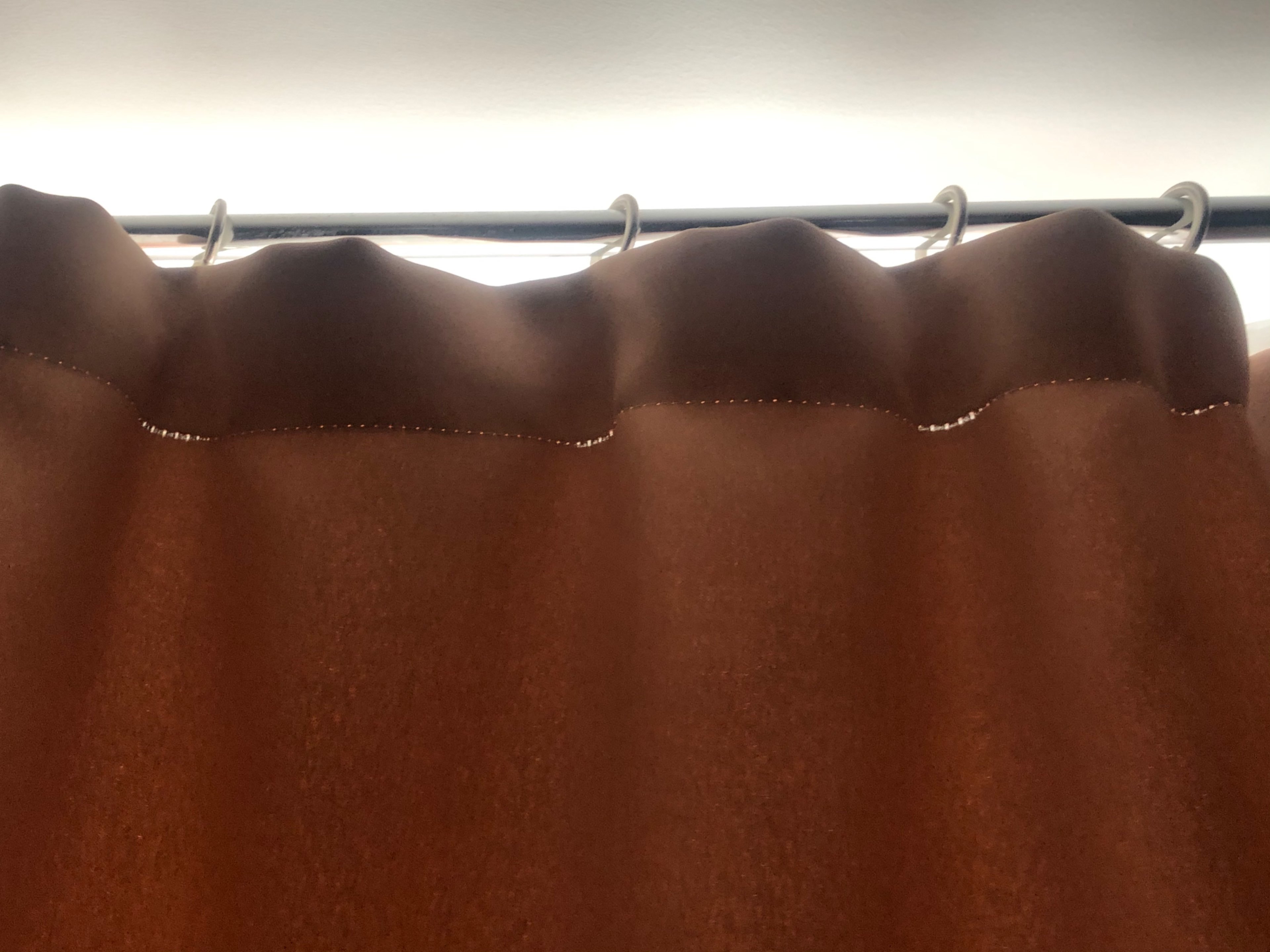 Фотография покупателя товара Штора портьерная «Этель» 135х250 см, цвет персиковый, блэкаут - Фото 3