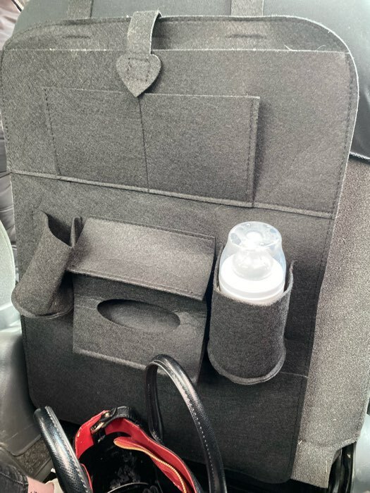 Фотография покупателя товара Органайзер на спинку сиденья 55×41 см, темно-серый - Фото 2