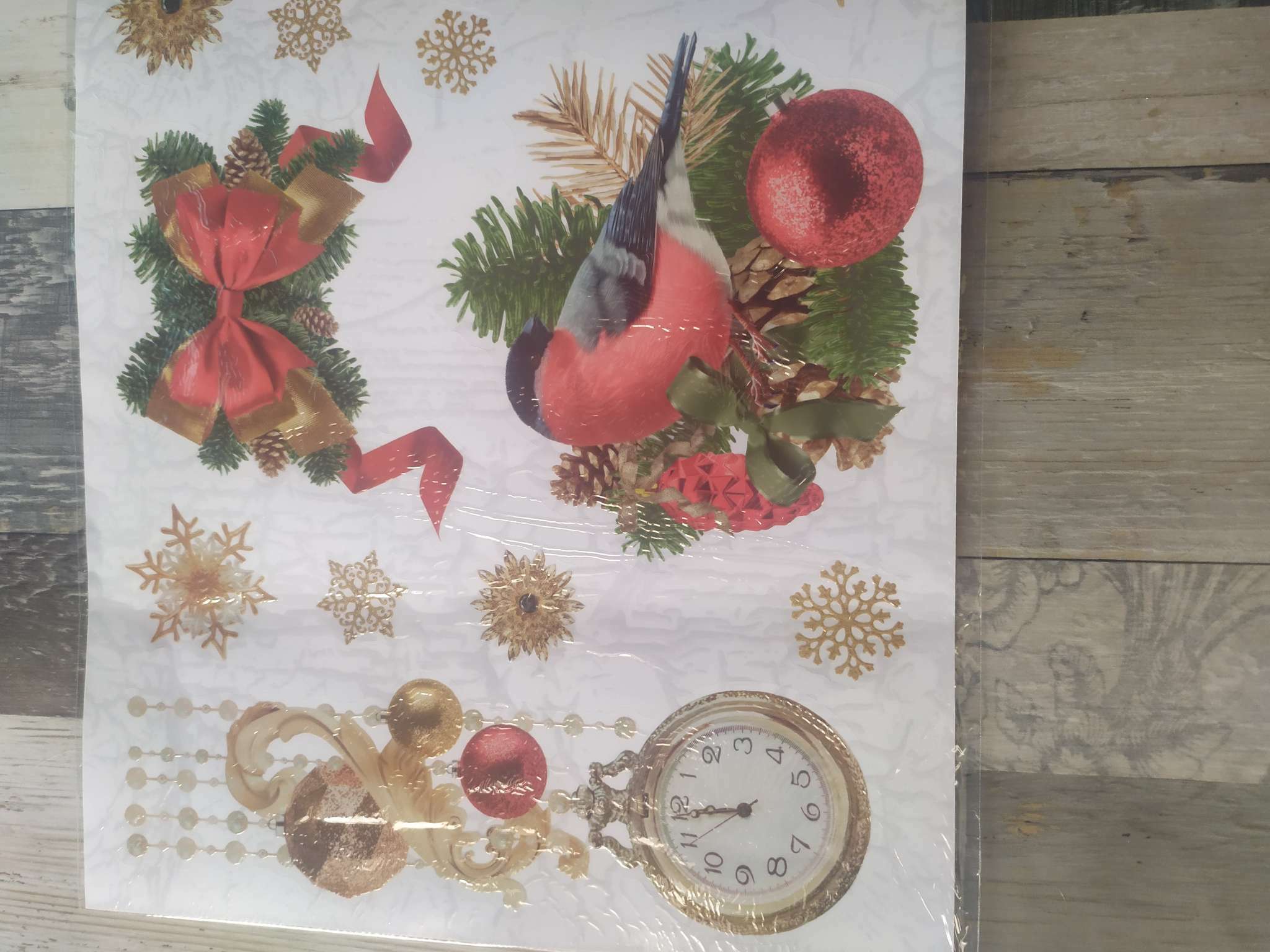 Фотография покупателя товара Наклейки на окна многоразовые «С Новым годом», 70 х 25 см - Фото 20