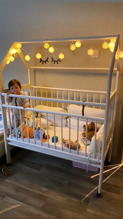 Фотография покупателя товара Кровать детская Женечка-8 домик, цвет белый - Фото 2