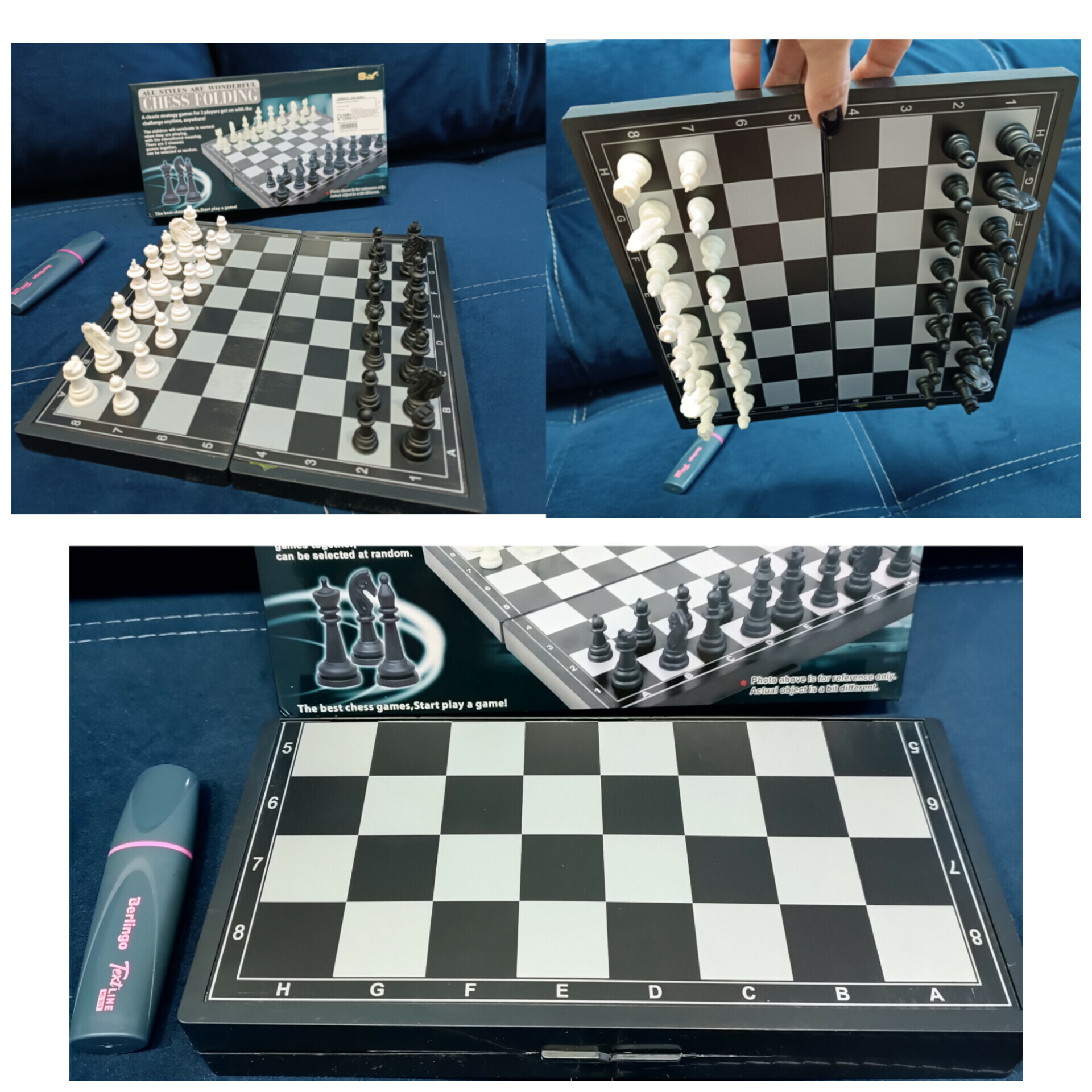 Фотография покупателя товара Шахматы магнитные, доска 24.5 х 24.5 см - Фото 1